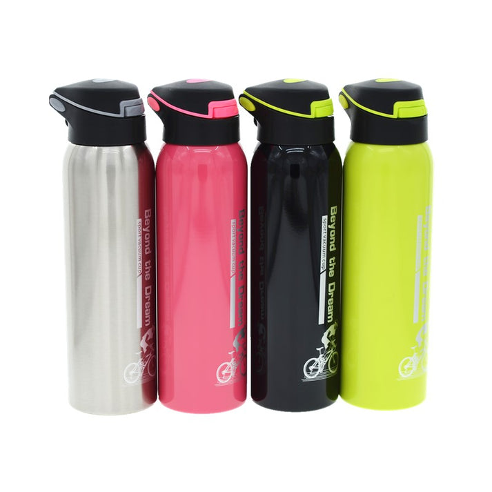 500ml Portable Sports Water Bottles Thermos With Straw