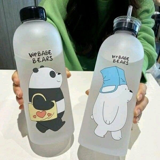 Drinking We Babe Bears Frosted Water Bottle