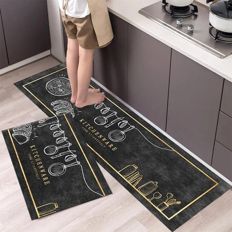 Anti slip Kitchen Floor Mat Set- Fresh Kitchen