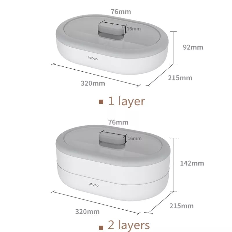 Double Layer Dry Fruit Plate For Serving