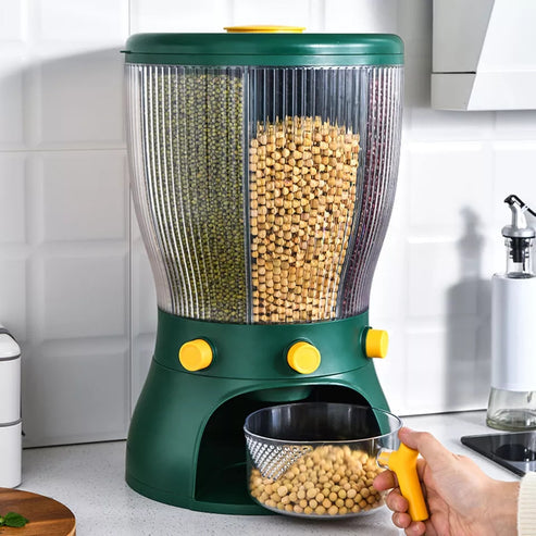 4 Part rotating cereal dispenser