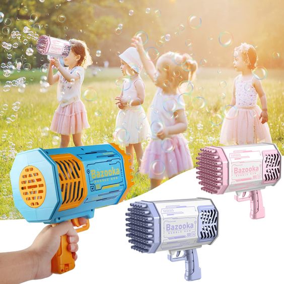 Automatic Rechargeable Bubble Machine Gun 69 Holes