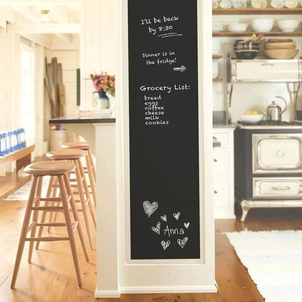 Chalk Board Wall Sticker For Kids, Self-adhesive Drawing Writing Teaching Board, Erasable Black Board Wall Sheet