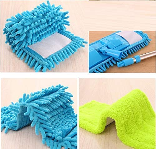 New Flat Microfiber Squeeze Mop With Long Handle Steel Rod