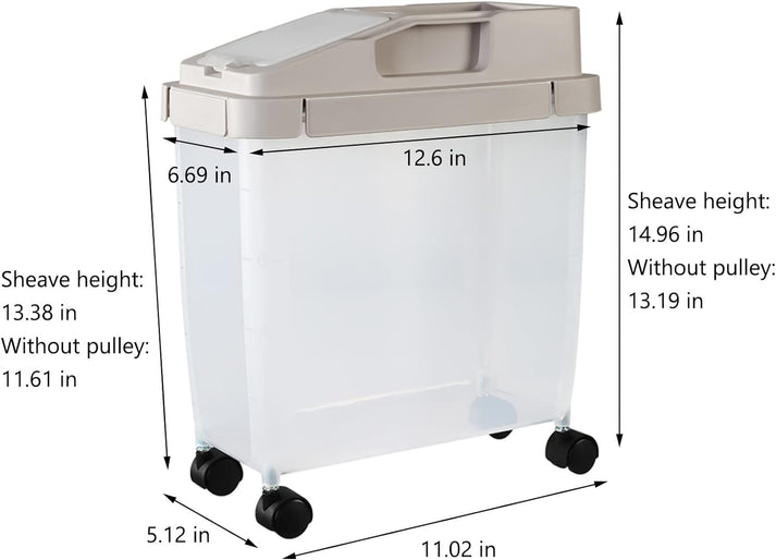 Portable Rice Container with Measuring Cup