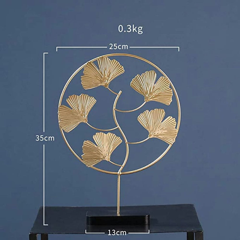 Iron Golden Ginkgo Leaves Decoration