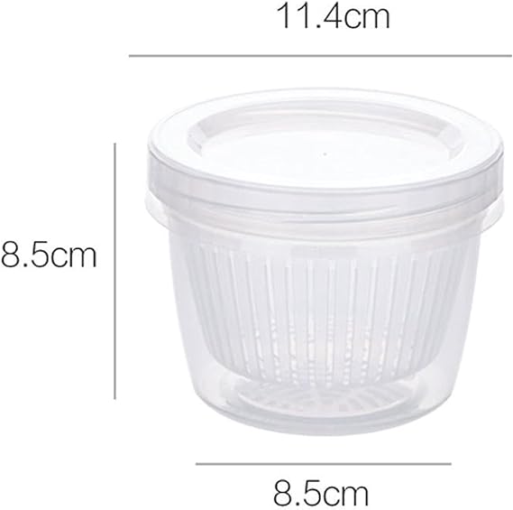 Small Round Food Storage Container with Strainer