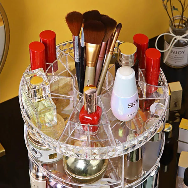 Acrylic cosmetic organizer