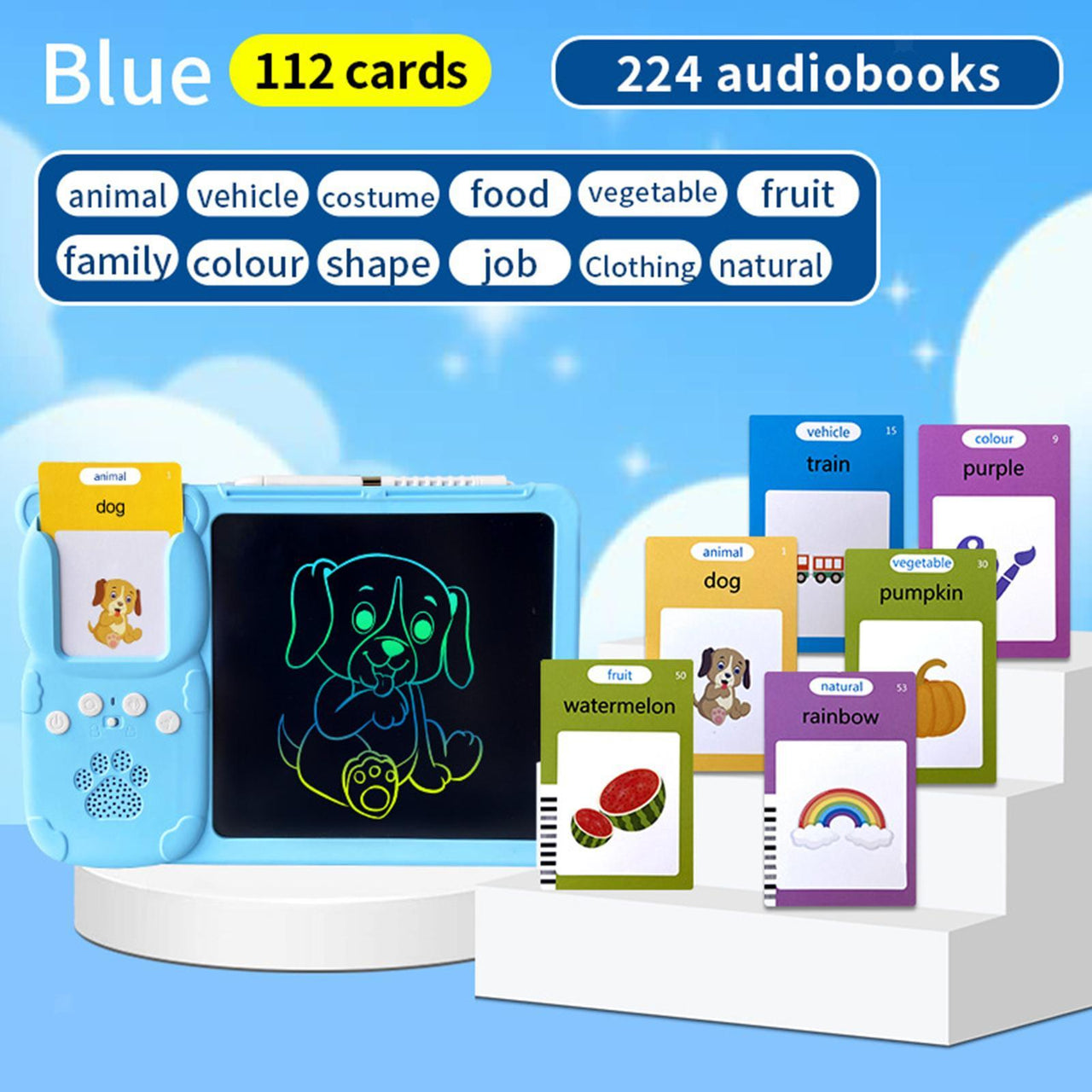 2 in 1 Flash Card & Lcd Writing Tablet