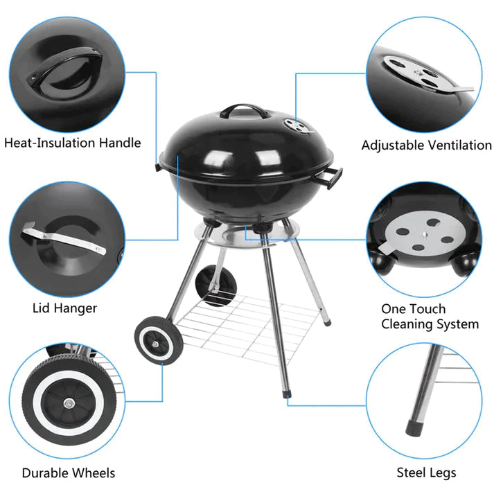 APPLE CHARCOAL STOVE BBQ GRILL (18 INCH)