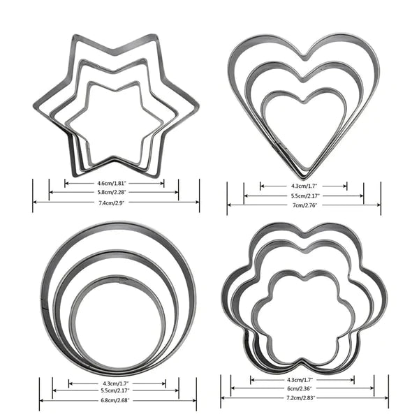 12Pcs Cookie Cutter Set