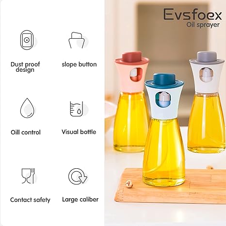 New Fashion Kitchen Oil Pot Sealed Dust-proof Oil Spray Bottle