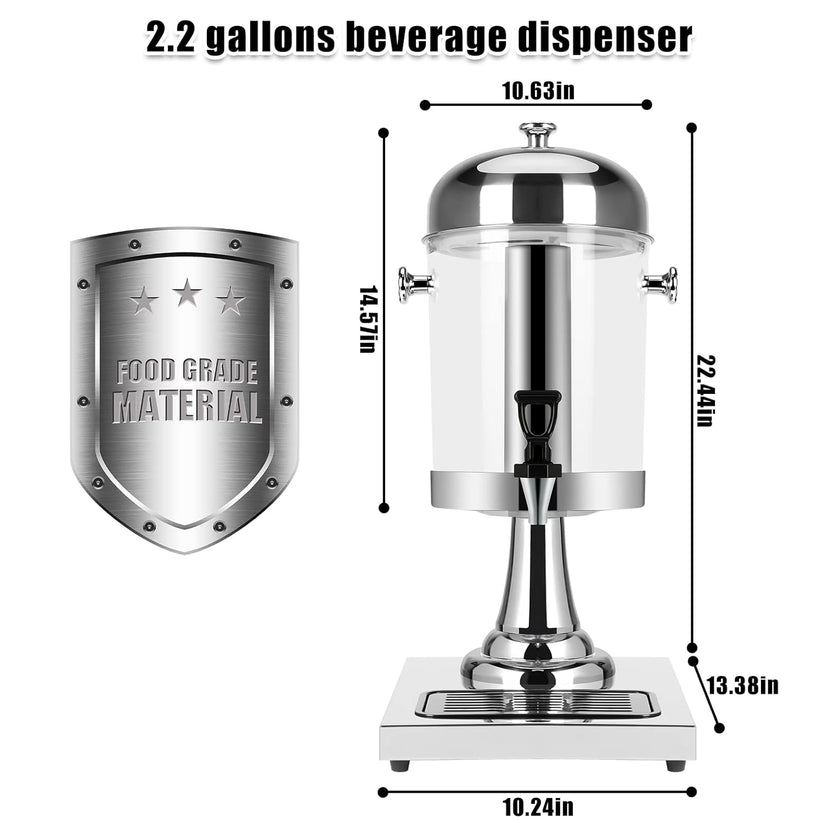 Acrylic & Steel Double Juice Dispenser