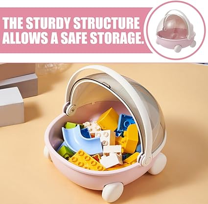 1pc Creative Cartoon Desktop Organizer Portable Toys Storage Box