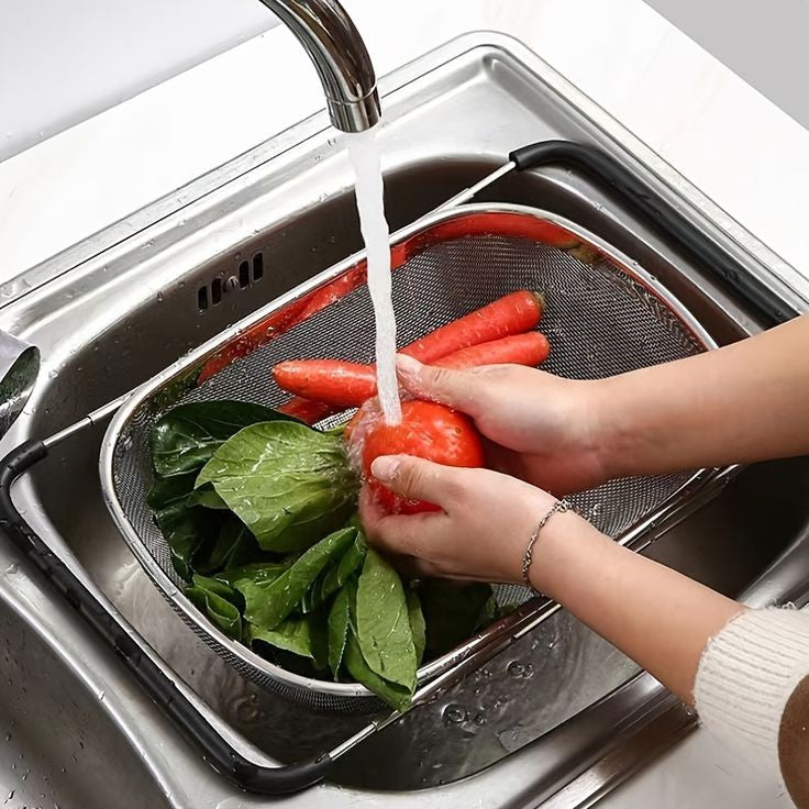 Over The Sink Colander Strainer Basket