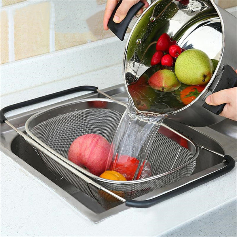 Over The Sink Colander Strainer Basket