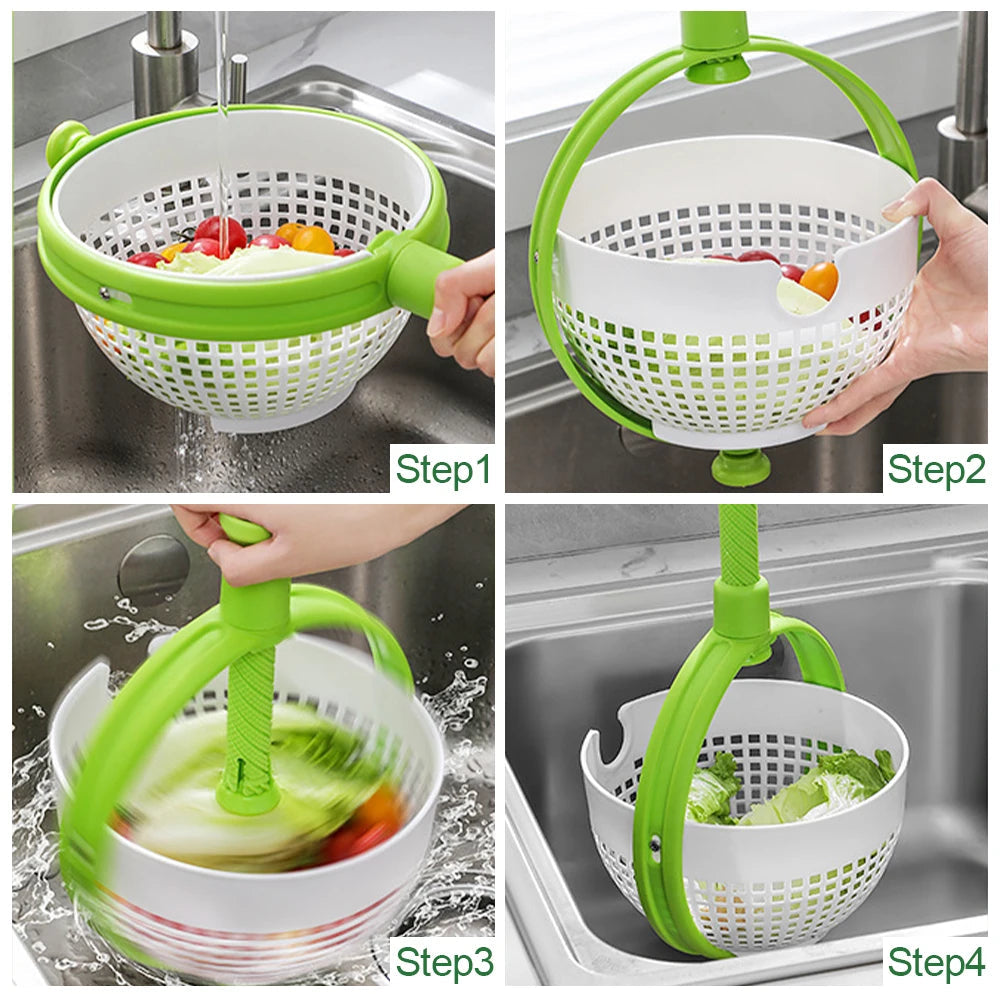 Vegetable & Salad Washing & Spinner Basket