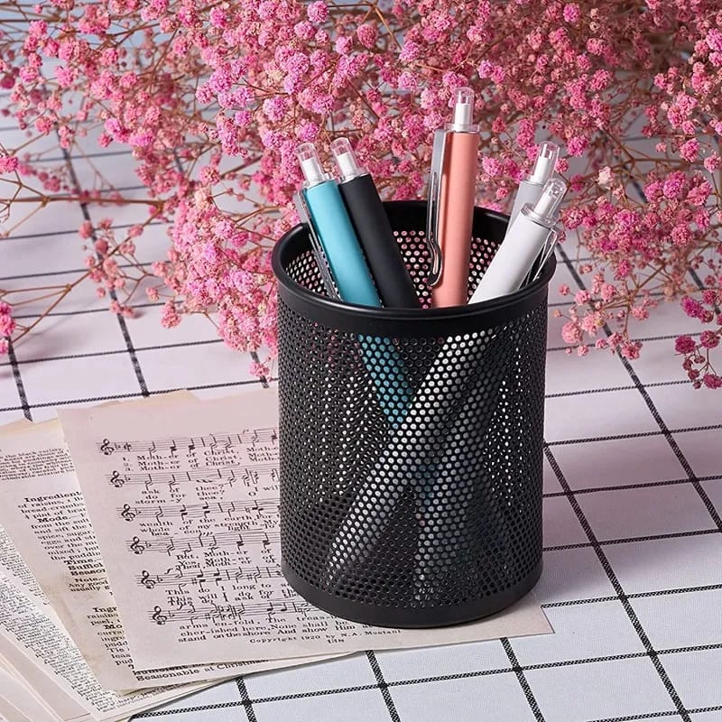 Metal Pen and Pencil Holder, Oval Shaped