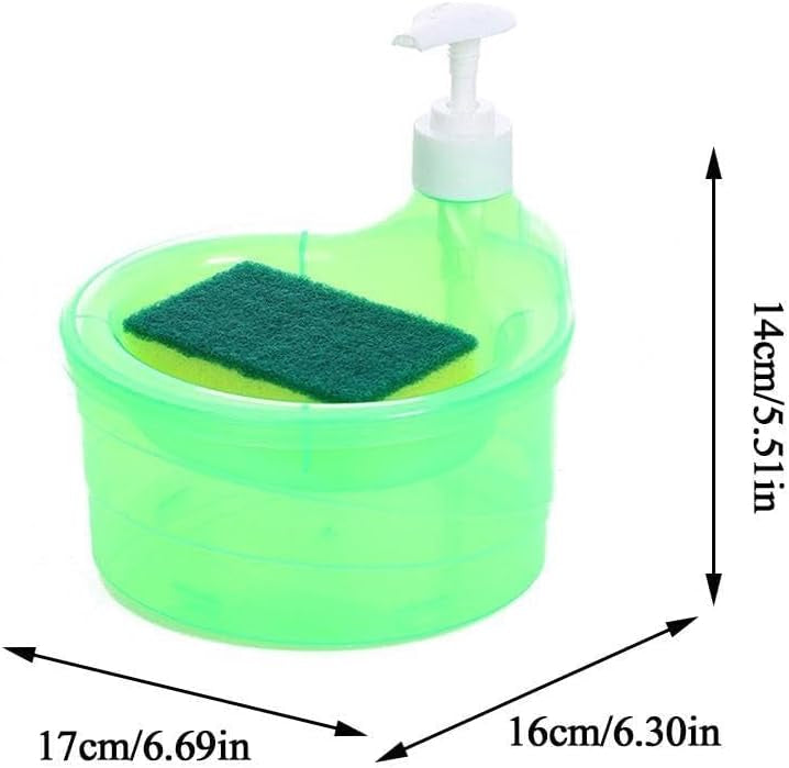 Dish Washing Soap Dispenser With Scrubber