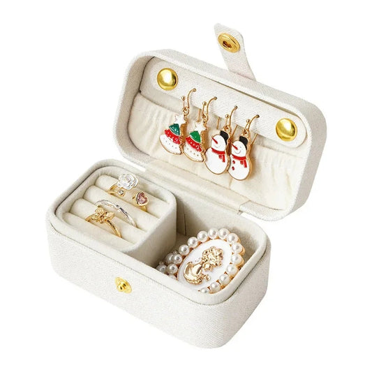 Jewelry Box Mini Portable Rings Earrings Necklaces Lipstick Storage Box Jewelry Organizer for Travel Outdoor