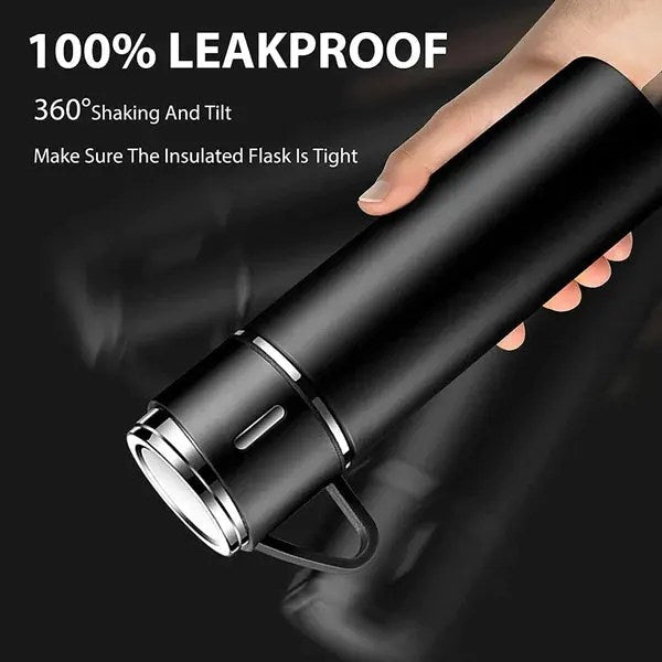 3 Cup Double-Layer Stainless Steel Vacuum Flask Set