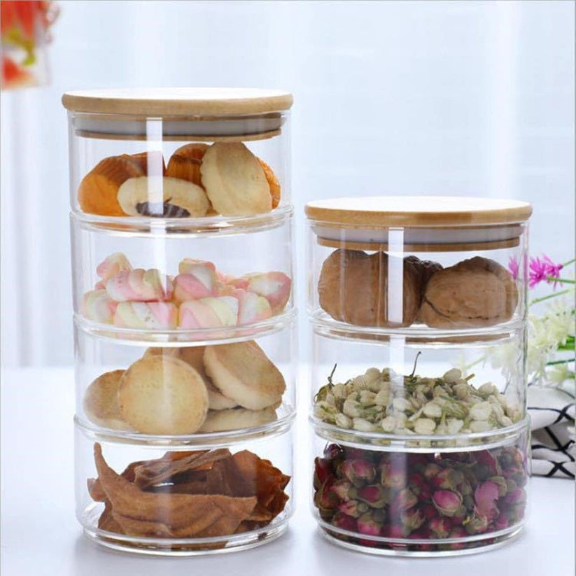 4 Layer Glass Food Container