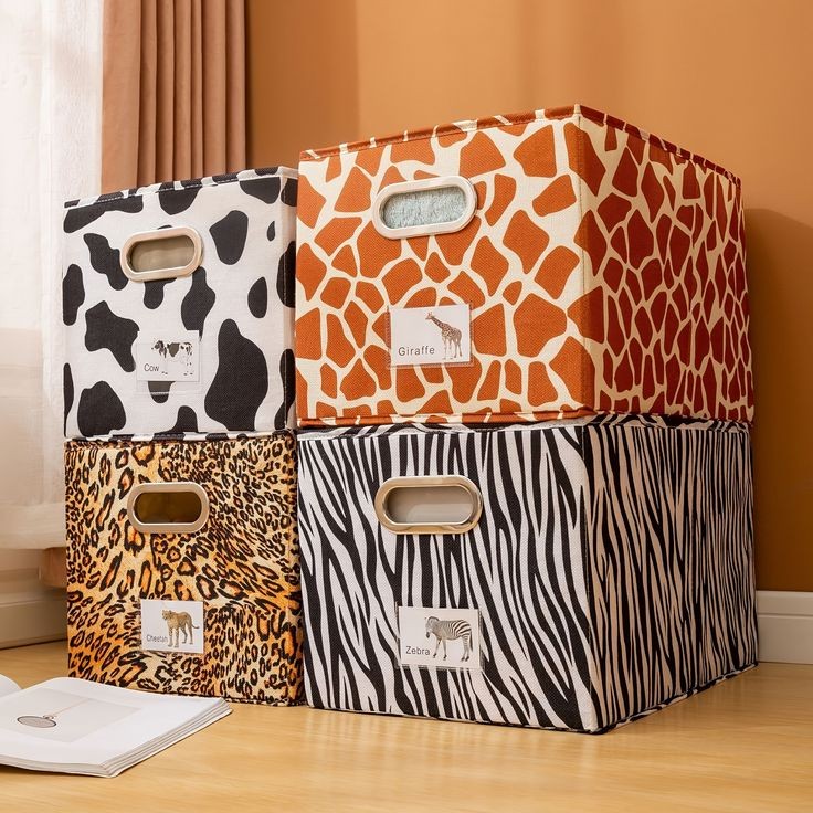 Multifunctional animal pattern cloth storage box