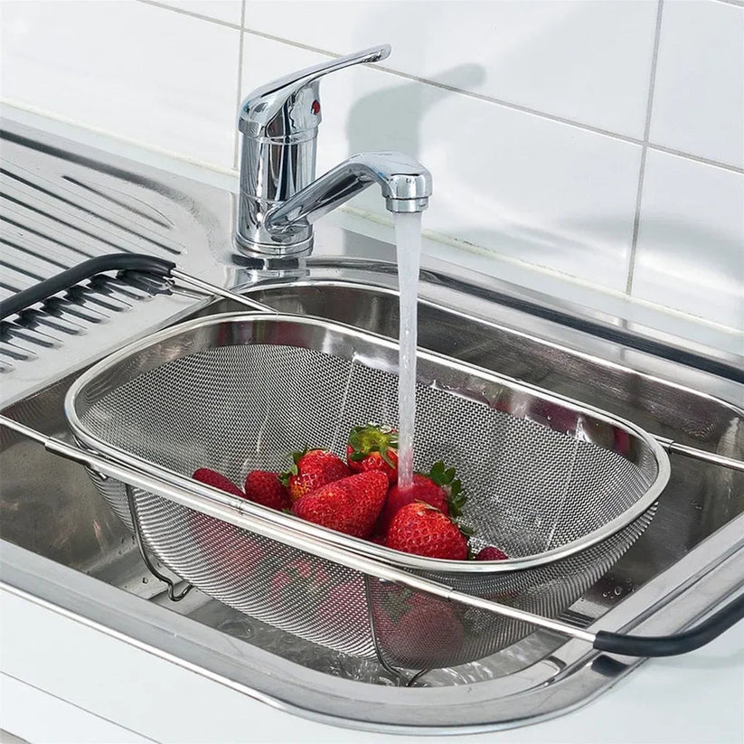 Over The Sink Colander Strainer Basket