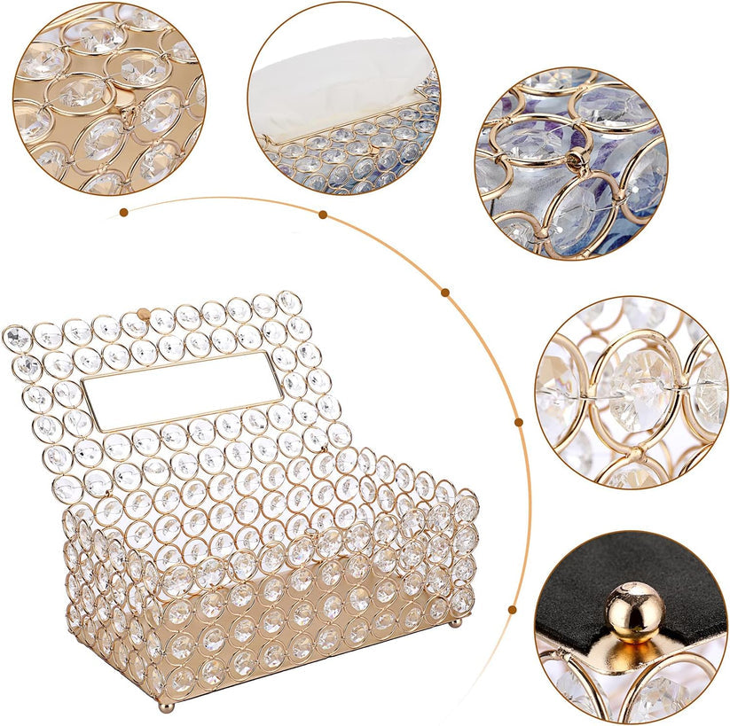 Endless Round Beads Luxury Tissue Box Container