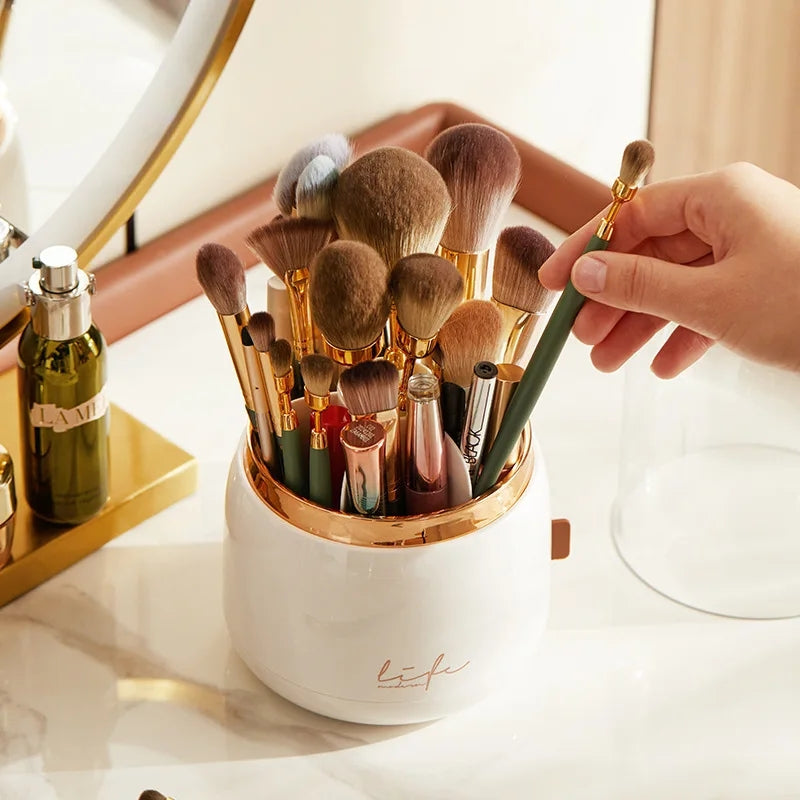 Luxury Rotating Makeup Brush Organiser