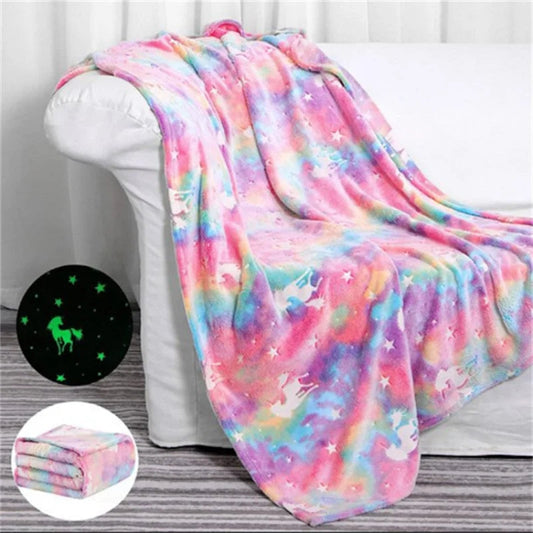 Unicorn Glow In The Dark Blanket