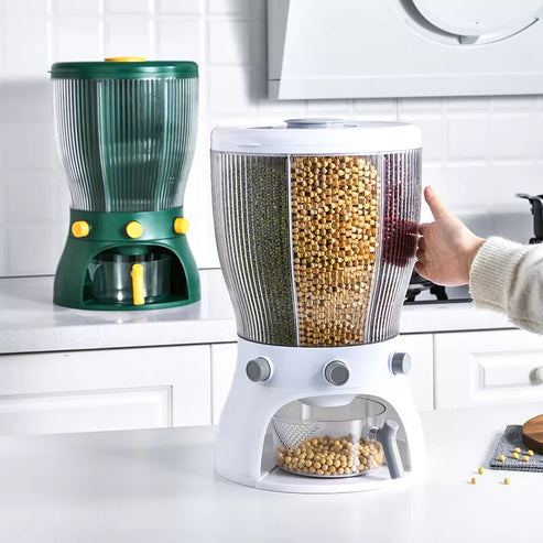 4 Part rotating cereal dispenser