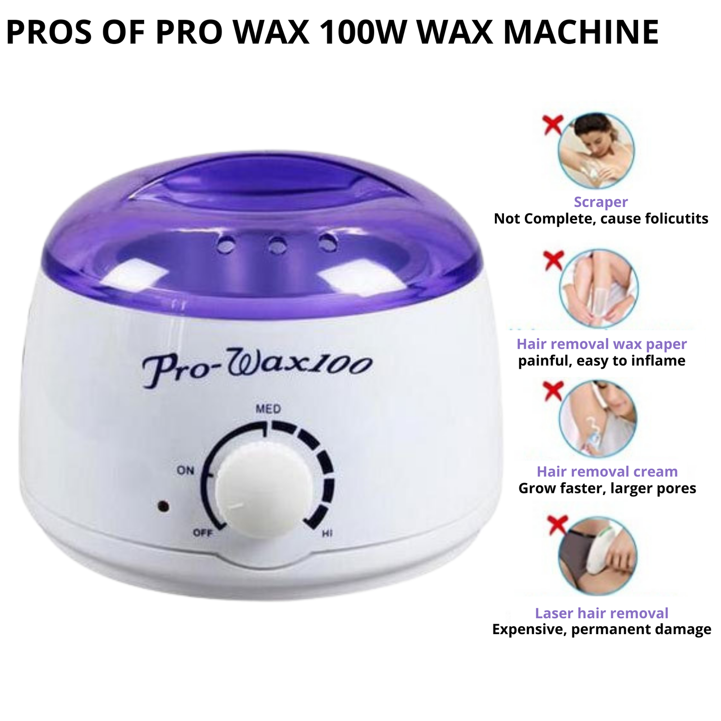 Pro Wax Machine 100 Professional Wax Heater And Warmer (With Free 100gm Wax Beans)