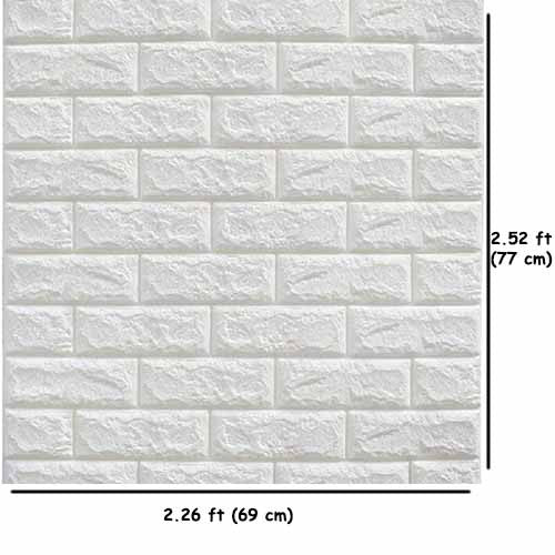 3D Foam Brick Wall Sheets