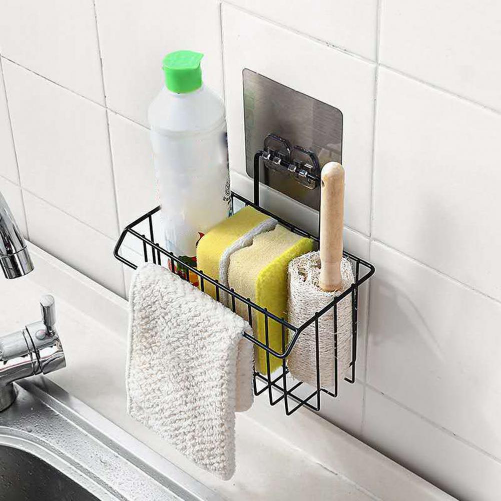 Iron Sponge Holder Rack Wall Mounted