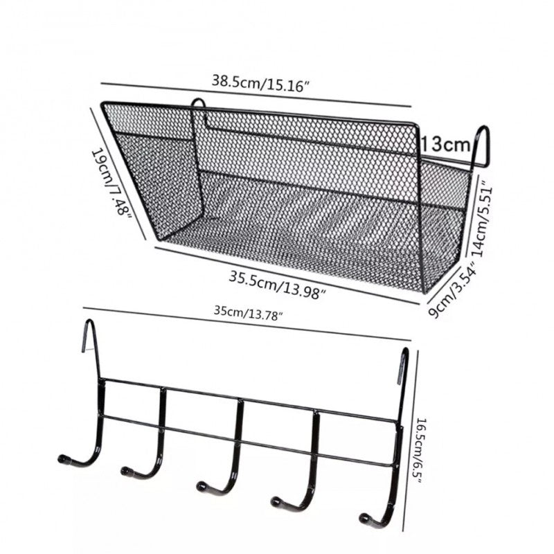 Bedside Iron Storage Basket Hanging With Hook