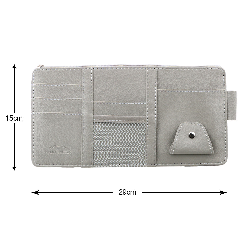 Car Sun Visor Pocket Organizer Automobile Document Storage Bag Business Card Holder