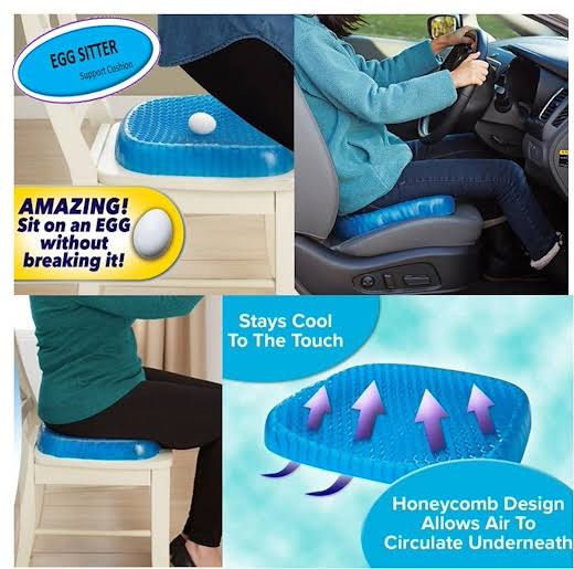 Egg Sitter Absorb Pressure Relief Breathable Honeycomb Car/Office Non Slip