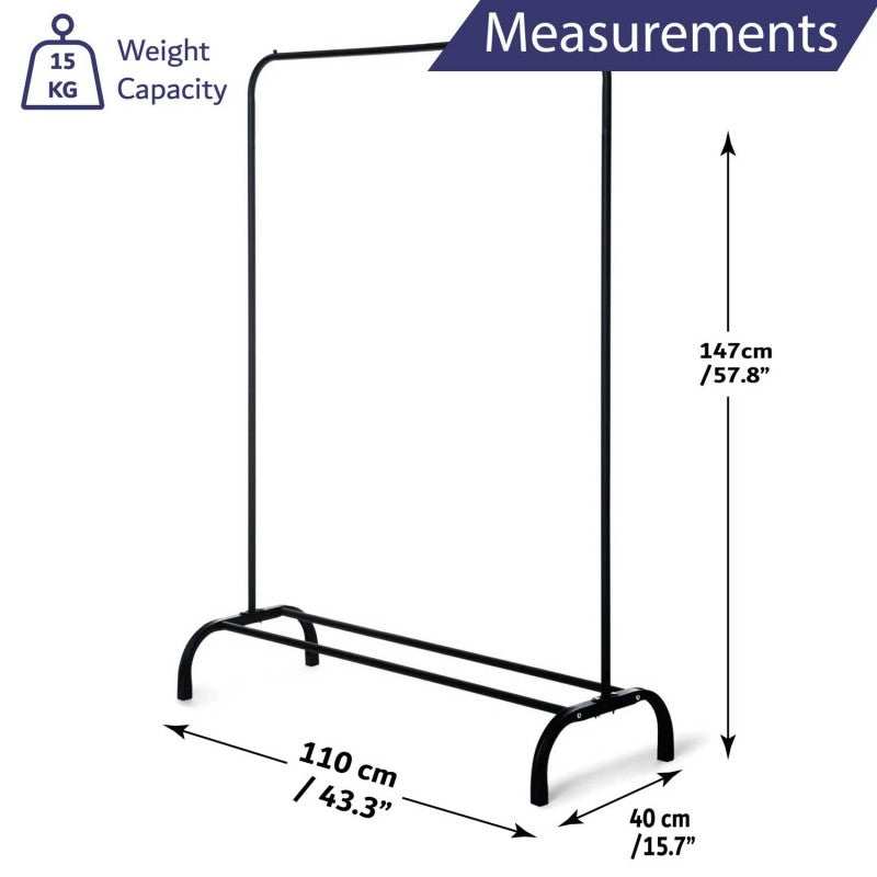 Metal Garment Rack Heavy Duty Indoor Bedroom Clothes Coat Stand Shoes Rack