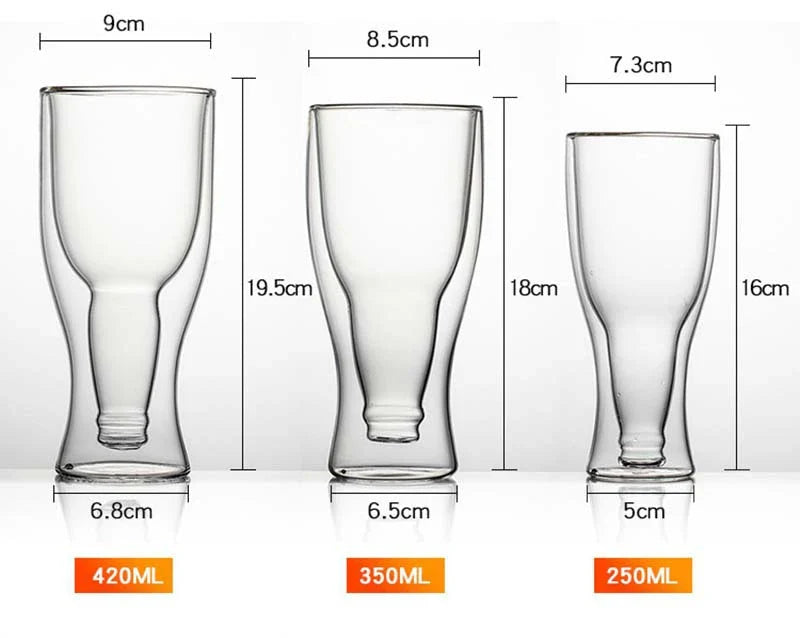 Double Bottom Glass Mug