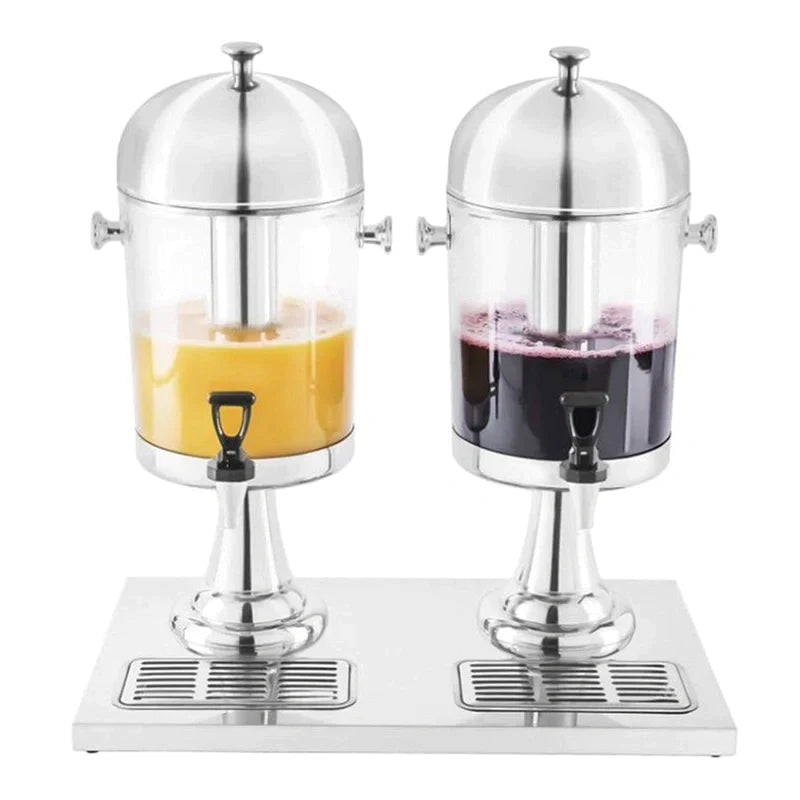 Acrylic & Steel Double Juice Dispenser