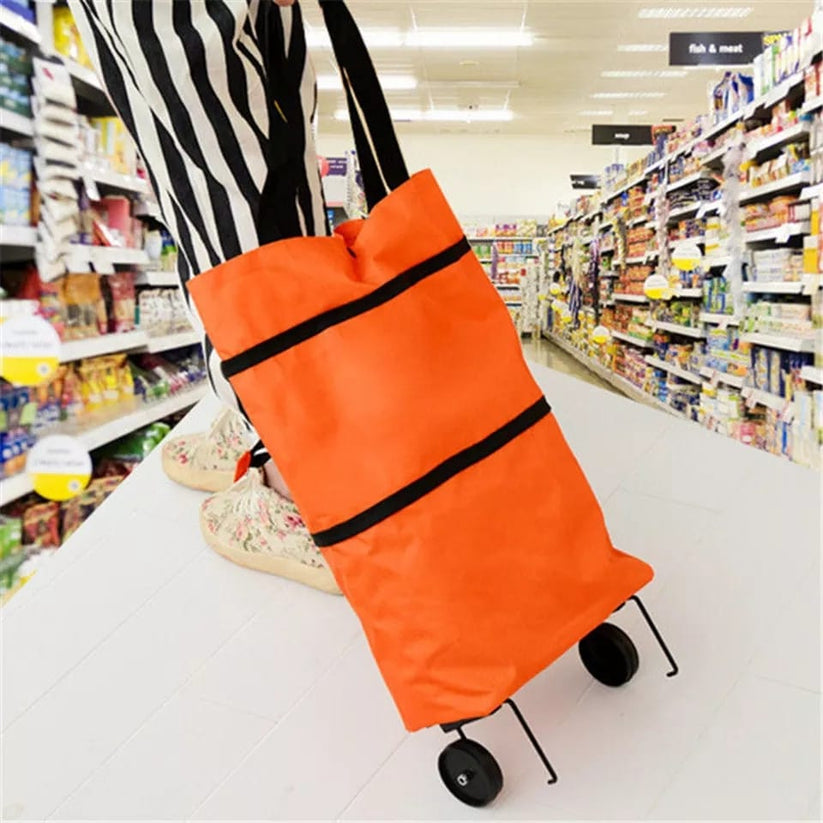 Foldable Trolly bag with wheels