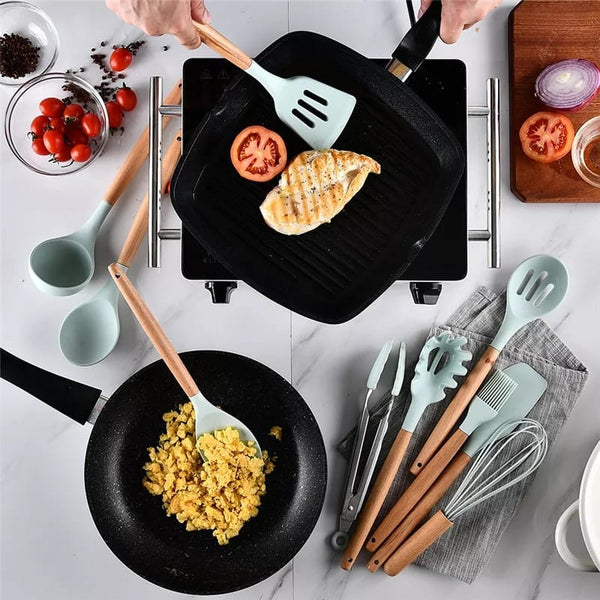 12 Pcs Silicone Kitchenware Cooking Utensils Set