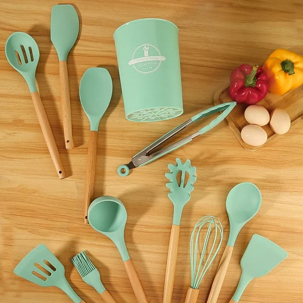 12 Pcs Silicone Kitchenware Cooking Utensils Set