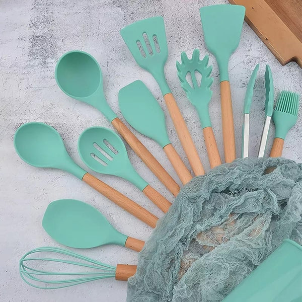 12 Pcs Silicone Kitchenware Cooking Utensils Set