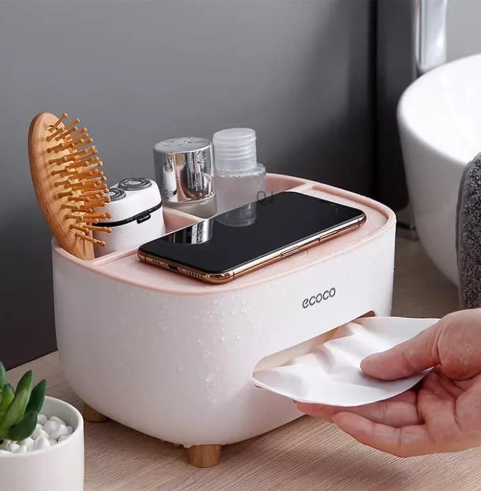 Tissue Box with Multifunctional Holder