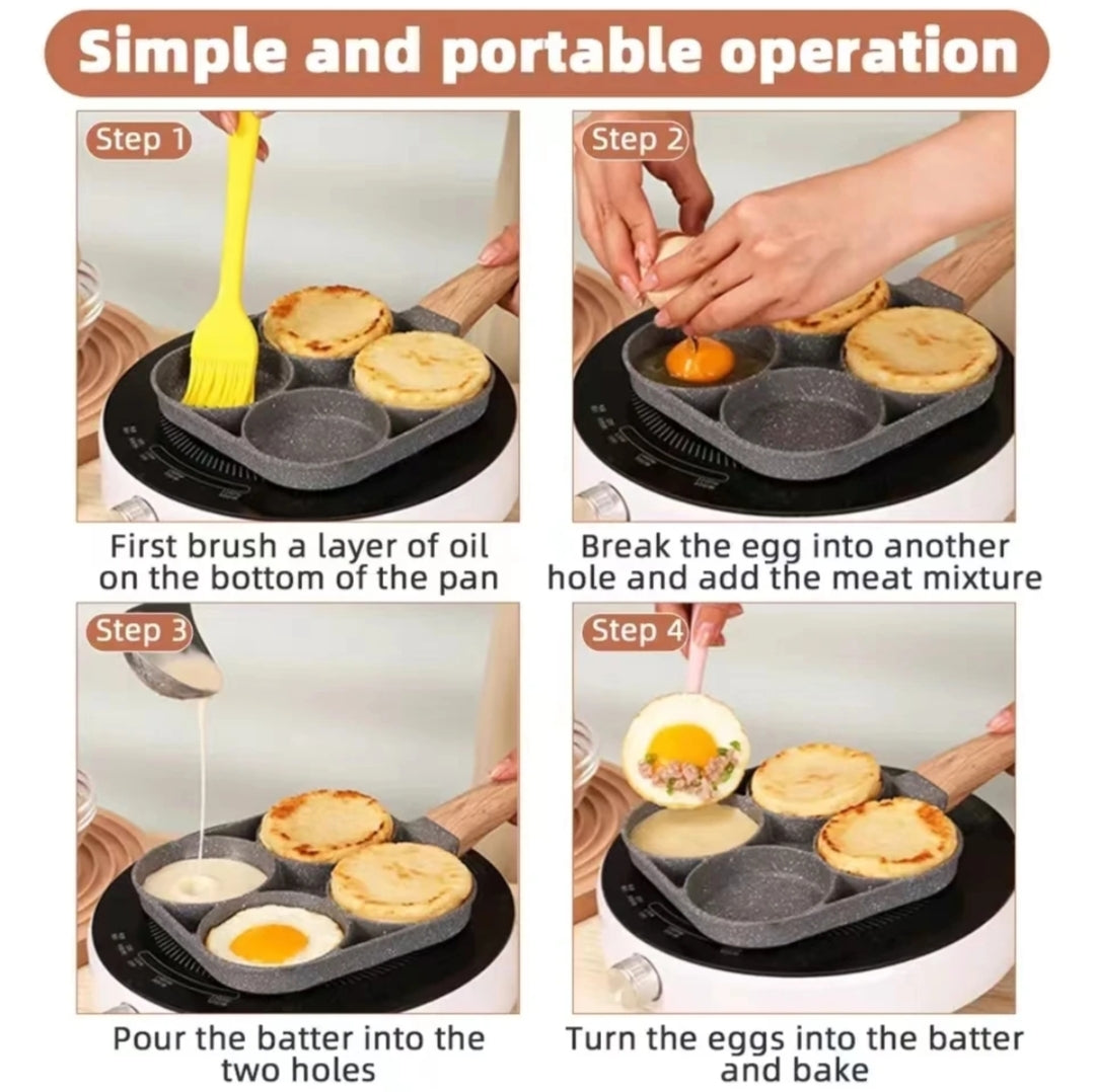 Nonstick Four Portion Frying Pan