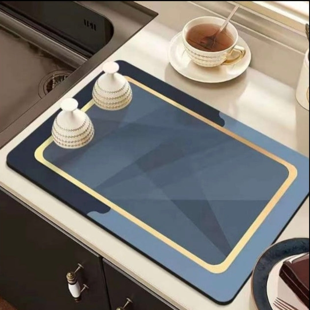 Anti Slip Dish Drying Mat, Simple Mud Table Mat, Kitchen Countertop Drying Mat