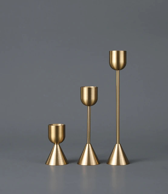 European Gold Candle holder(Set Of 3)