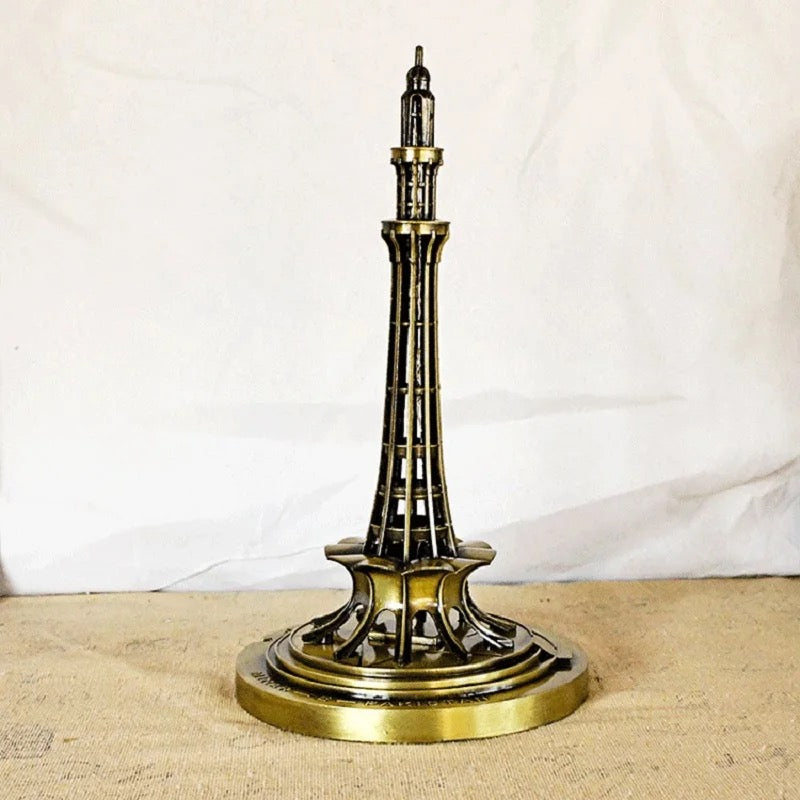 Metal Crafts Bronze Minar e Pakistan Model Gifts Office Home Ornaments Architectural Sculpture Building Model